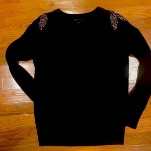 Worth brand black sweater with sequins